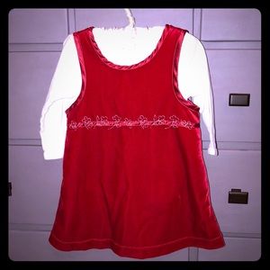 18 month girls All Mine velvet dress